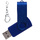 Флеш накопитель USB 2.0 Twister 8GB, пластик Софт Тач/металл, синий/синий