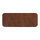Шеврон Rectangle Smooth Leather размер 75*29 мм, коричневый, со скругленными углами