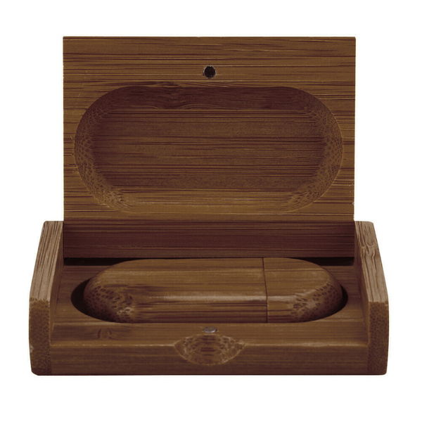 Флеш накопитель USB 2.0 Maple BOX в футляре, орех, дерево/дерево, 32 Gb