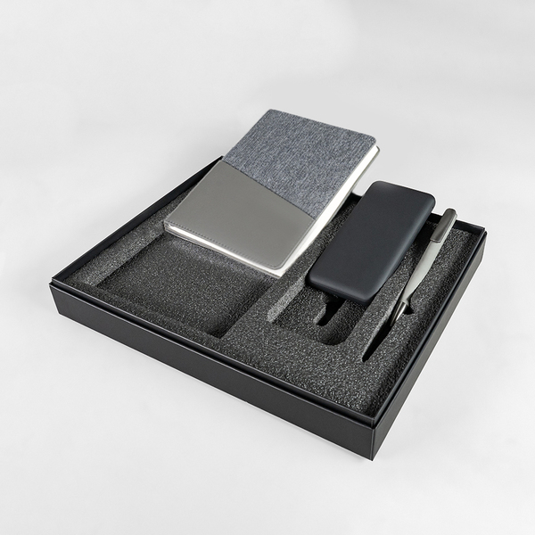 Набор подарочный DENIM: ежедневник, ручка и power bank в коробке с ложементом